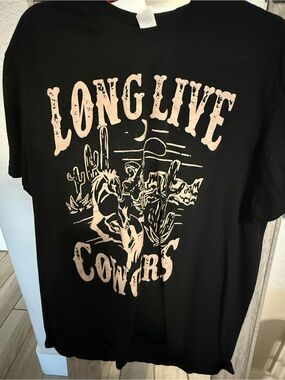 Long Live Cowboys Graphic Tee - Black Large